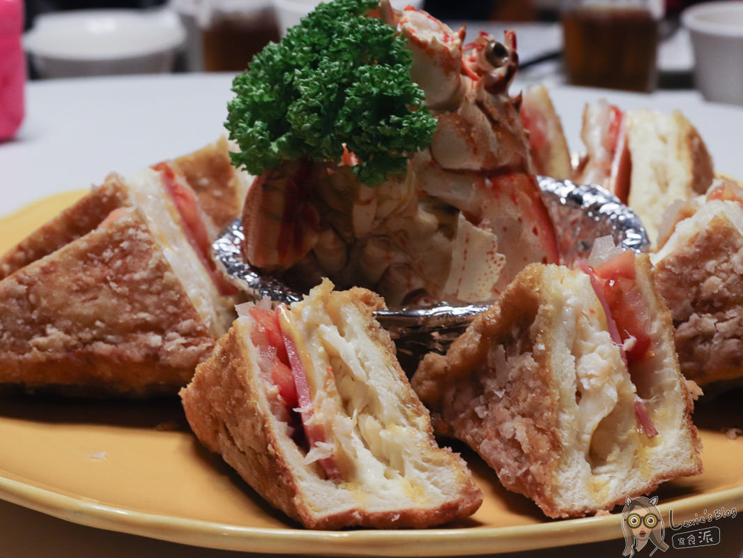台北海鮮餐廳》田園海鮮餐廳，聚餐桌菜推薦-龍蝦三明治/蜜棗排骨，獲2019米其林餐盤