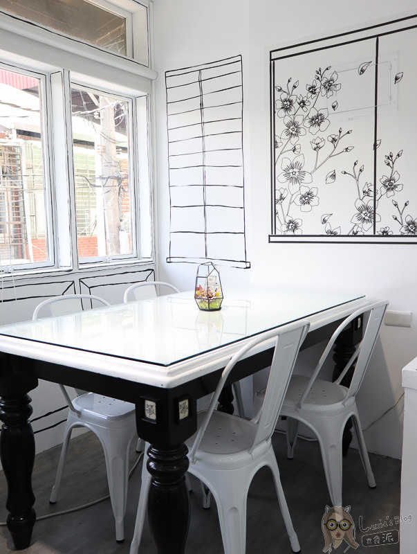 士林餐廳推薦》黑犬-黑白漫畫風餐廳，又美又好吃的清新空間