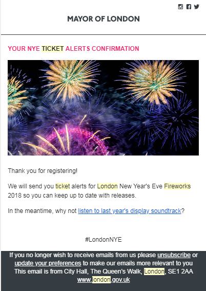 2018-2019倫敦跨年煙火購票資訊：訂閱售票通知、購票、退票教學