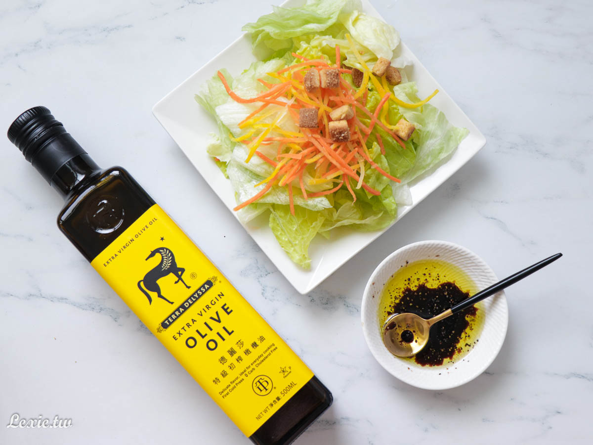 橄欖油推薦|德麗莎特級初榨橄欖油，含蒜味鮮蝦義大利麵食譜/自製油醋醬